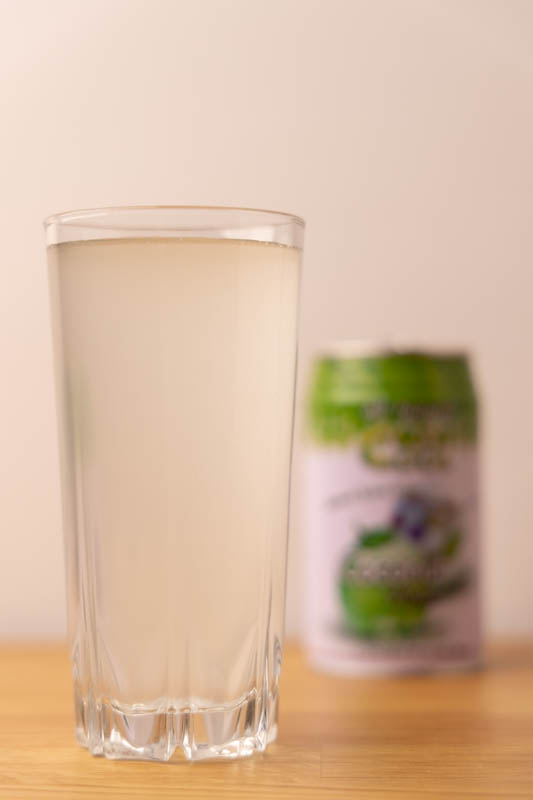 Glass of coconut water