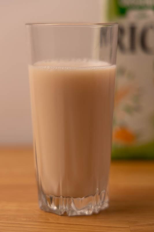 Glass of rice milk