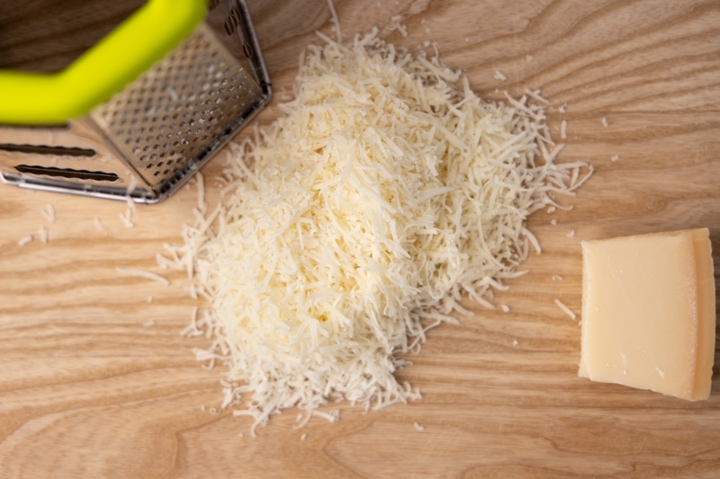 Grated parmesan and leftover wedge