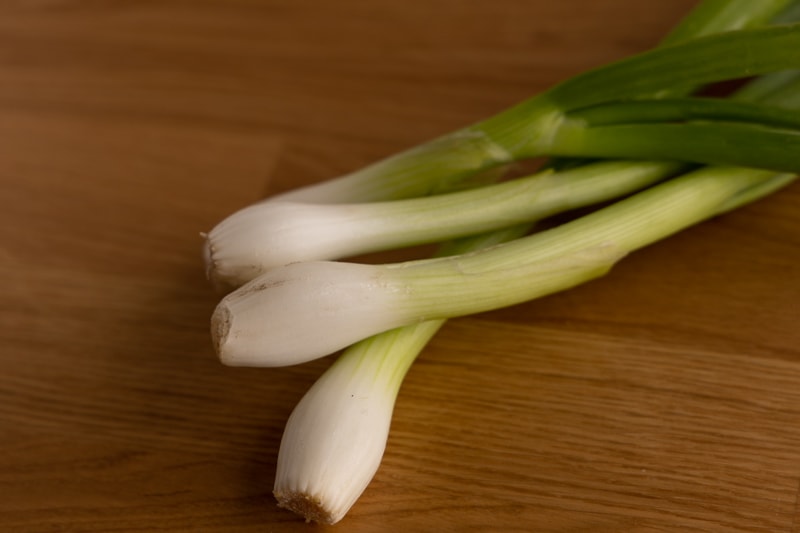 Green onion bulbs