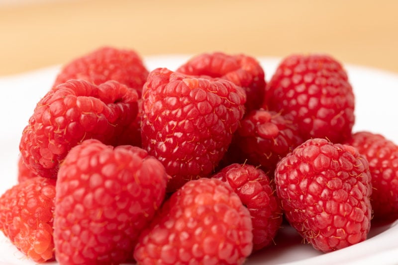 Group of raspberries