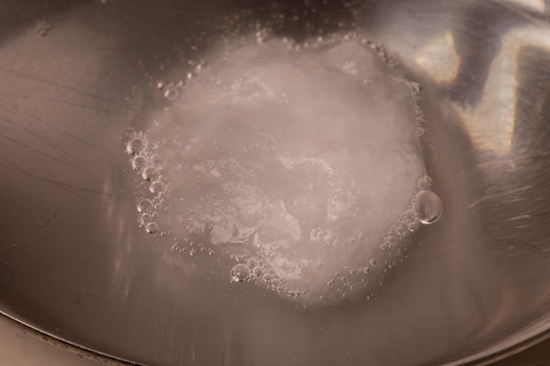 Half melted coconut oil