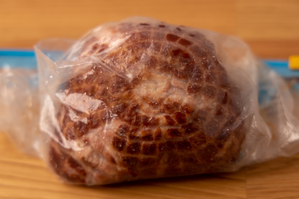 Ham in a plastic bag