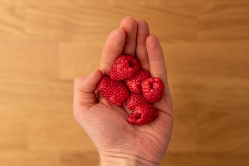 Handful of raspberries