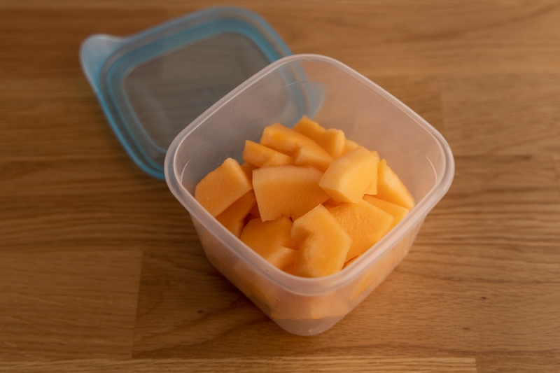 How to store diced cantaloupe