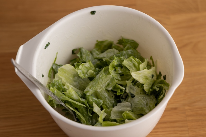 Iceberg lettuce salad