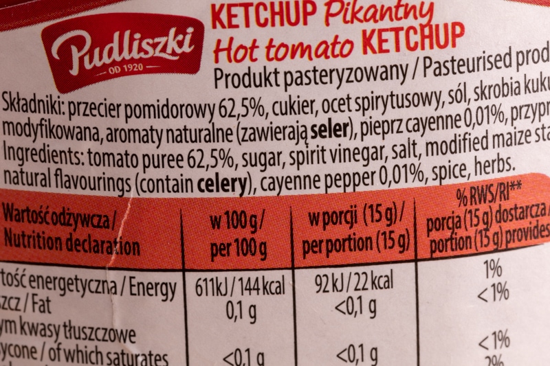 Ketchup ingredients