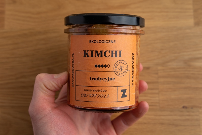 Kimchi jar in hand