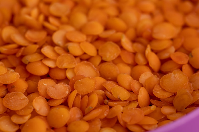 Lentils closeup