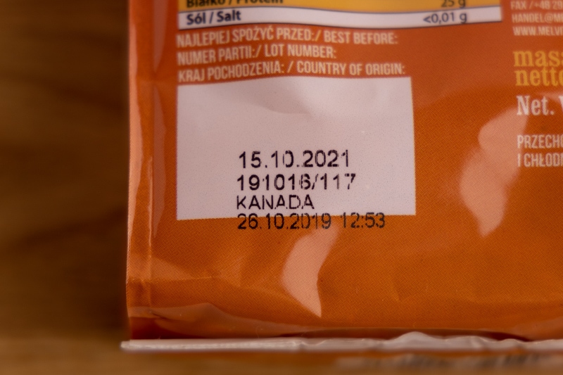 Lentils date on label