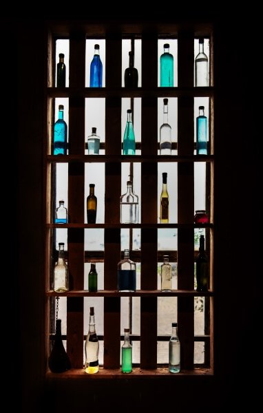 A liquor bottle lot