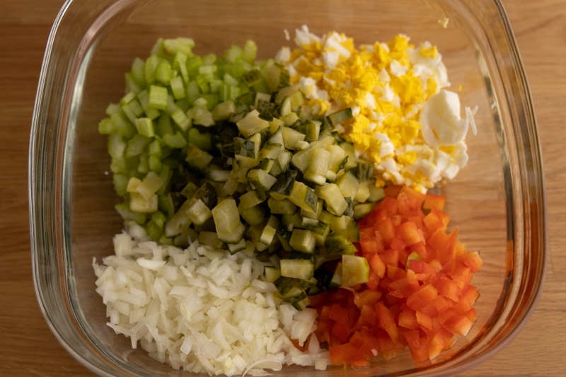 Macaroni salad ingredients