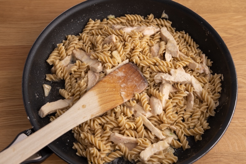 Pasta, chicken, and alfredo