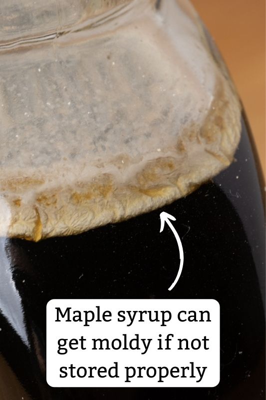 Maple syrup mold on the surface