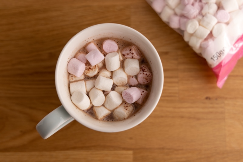 Marshmallows in hot chocolate