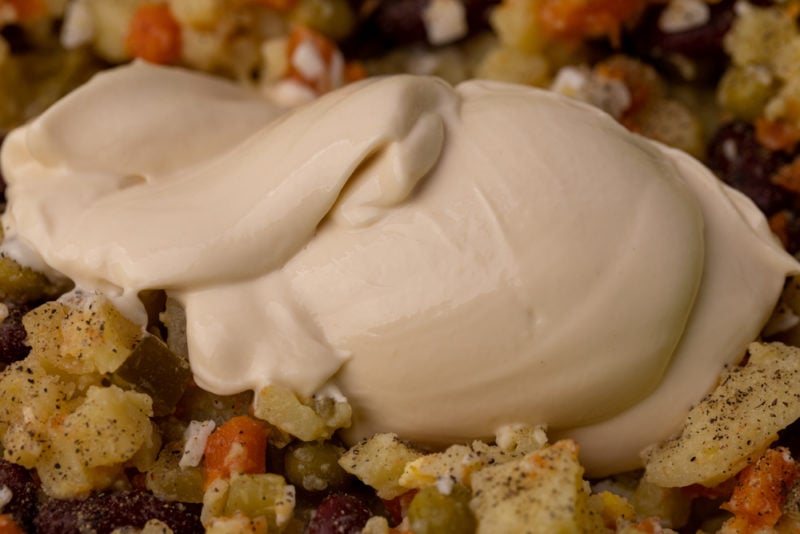 Mayo in potato salad