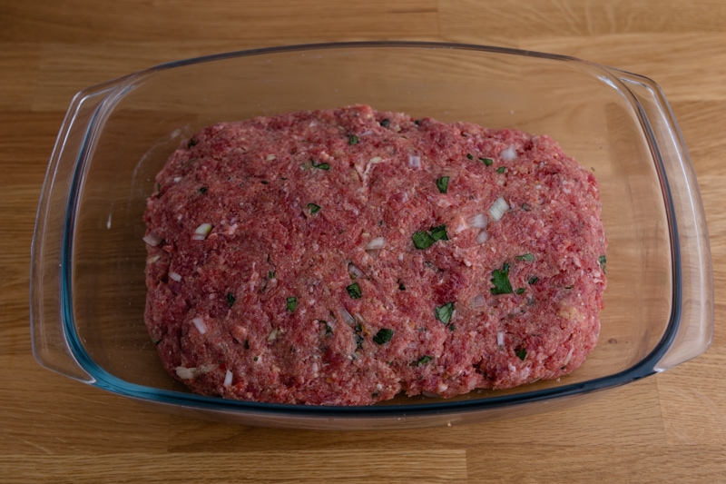 Meatloaf before baking