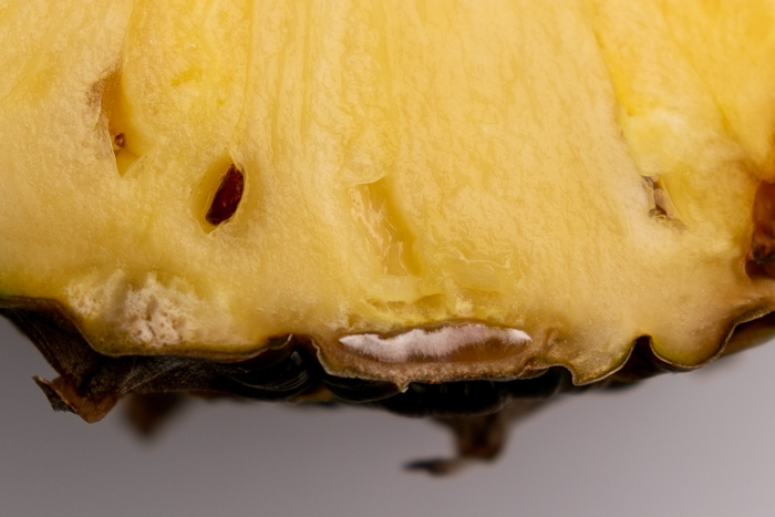 Ananas ammuffito sotto la buccia