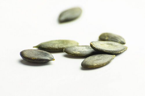 Pumpkin seeds on a table