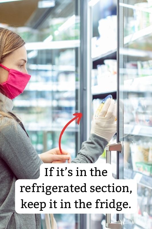 Non-dairy milk - refrigeration tip