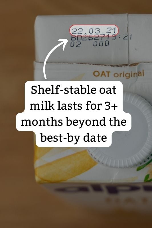 Oat milk best-by date tip