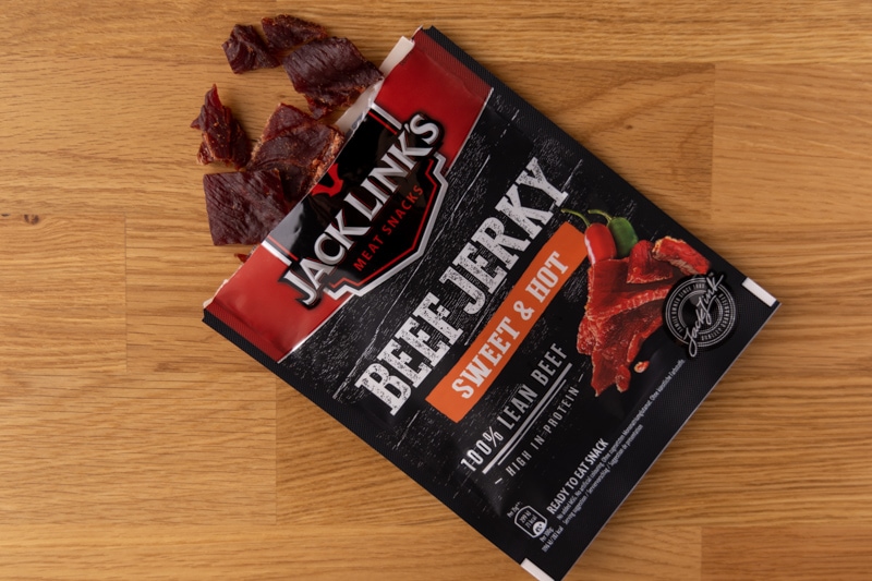 Opened beef jerky