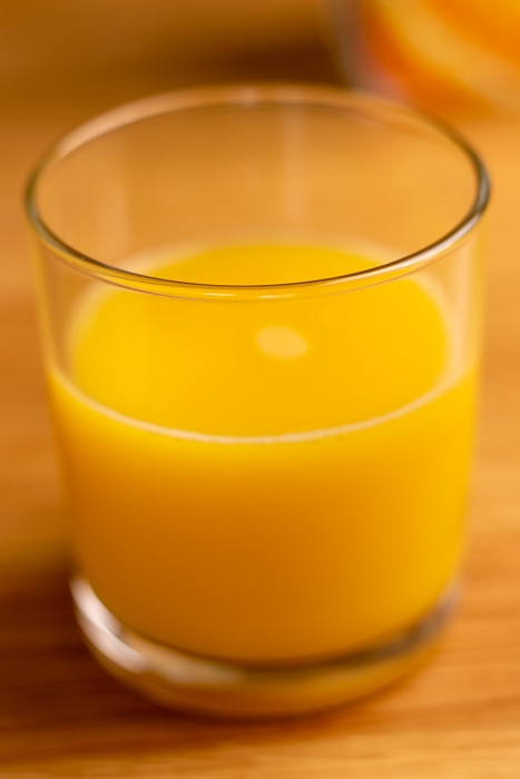 Orange juice in a glass