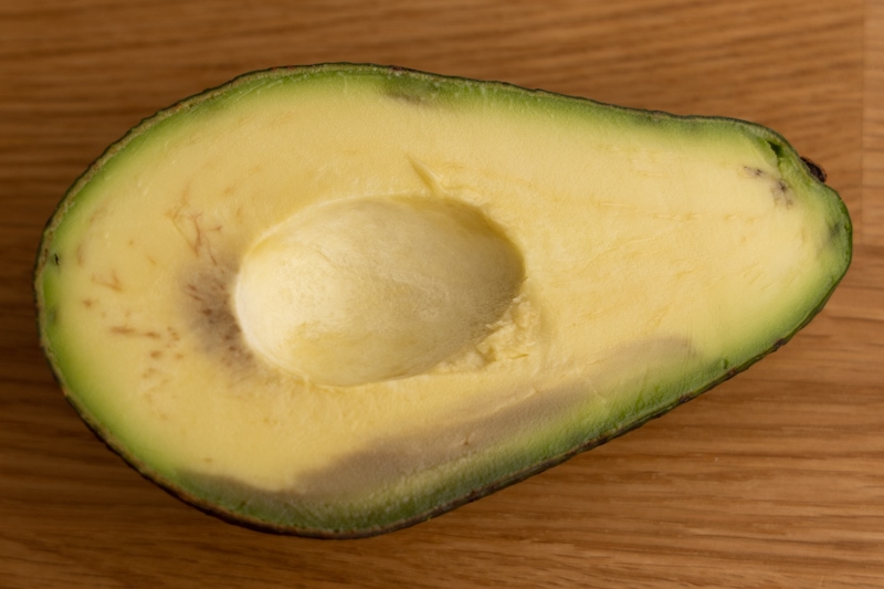 Overripe avocado inside