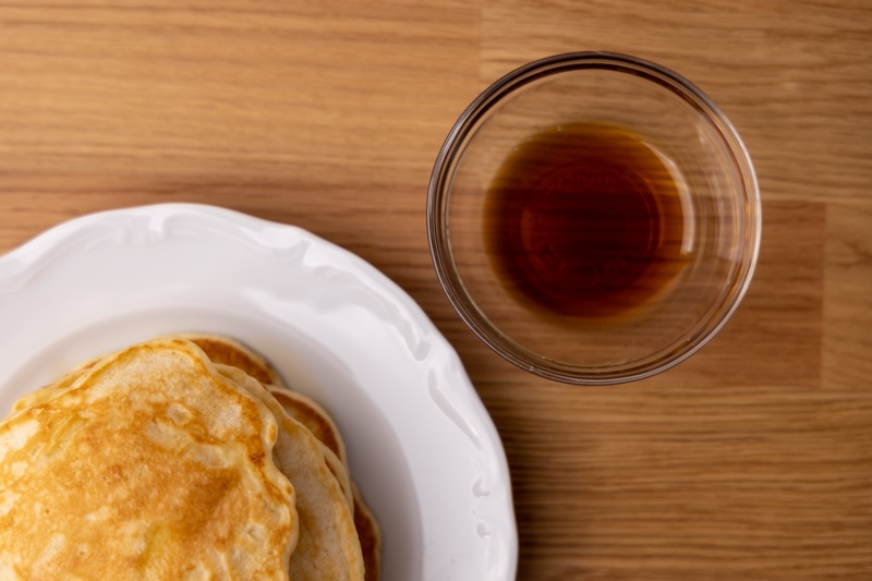 Pancakes and maple syrup