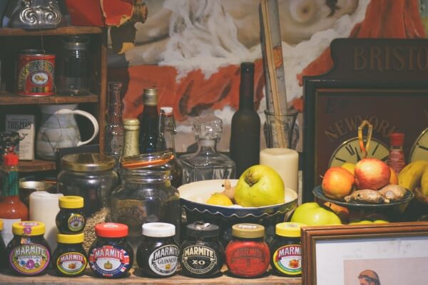 Pantry shelf with condiments