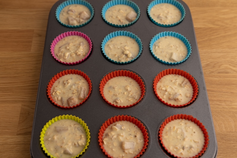 Pear muffins batter