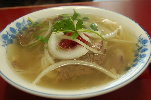 Soup made with beef broth