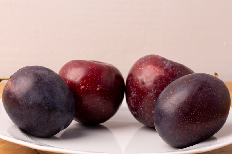 Plums on a plate