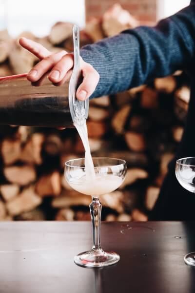Pouring cocktails