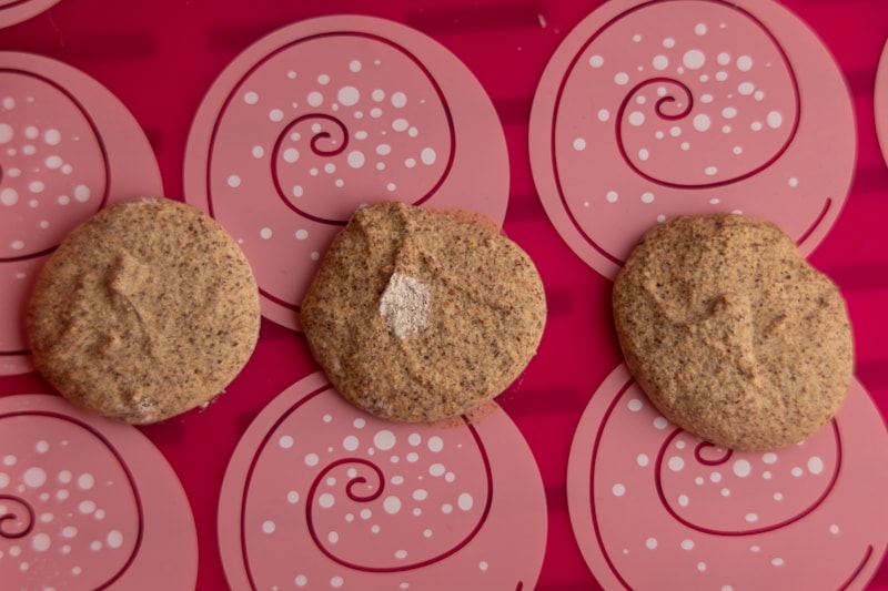 Pre frozen almond butter blobs