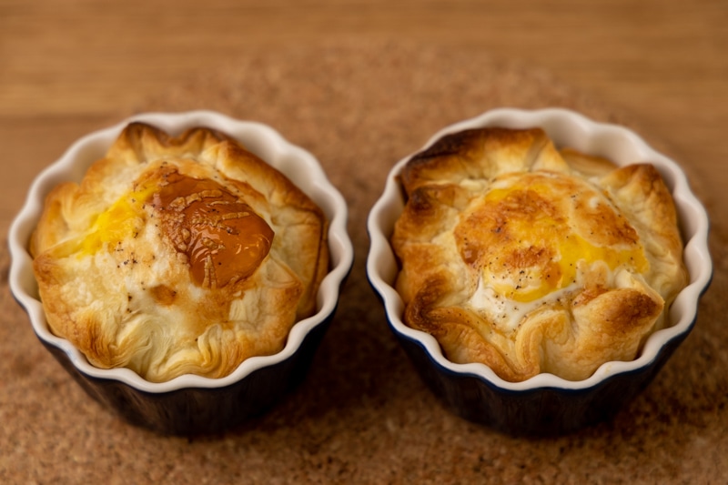 Puff pastry topped with parmesan