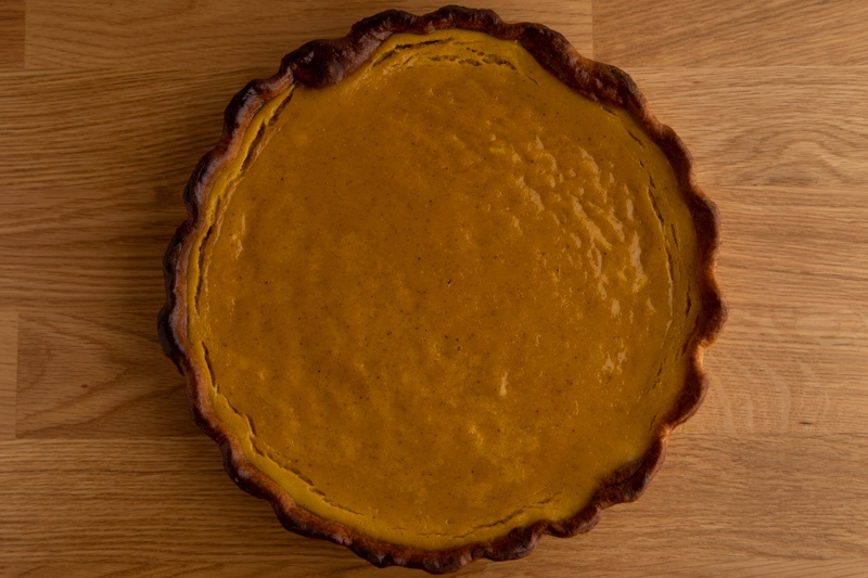 Pumpkin pie from pumpkin puree