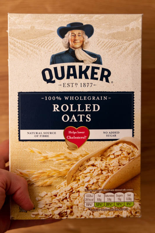 Quaker oats package