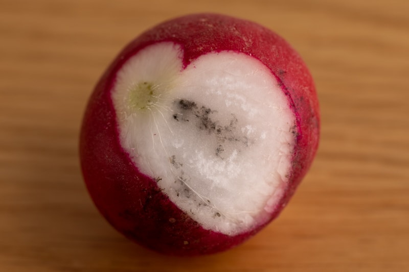 Radish: black area inside - discard