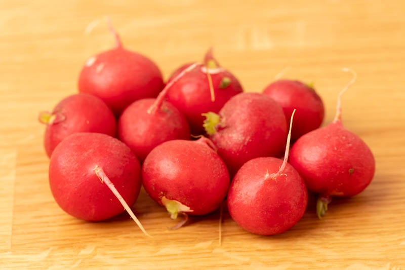 Radishes without greens