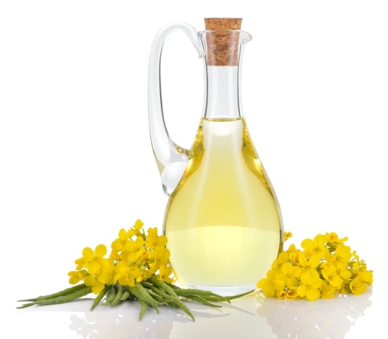 Rapeseed oil and flowers