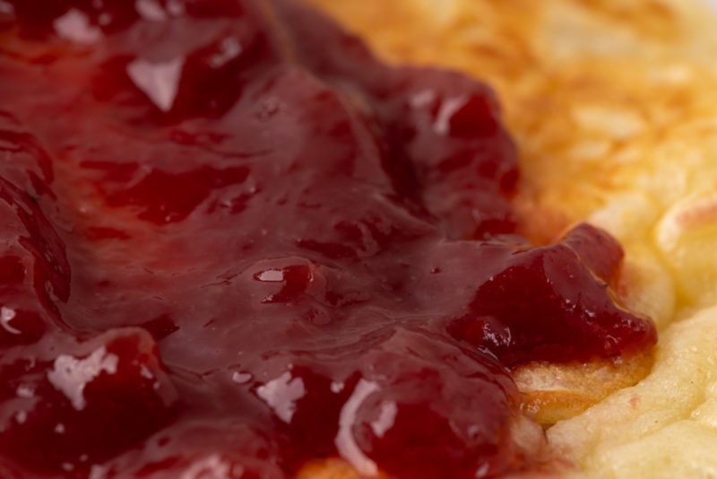 Raspberry jam closeup