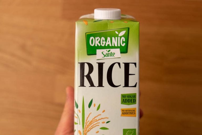 Rice milk in hand