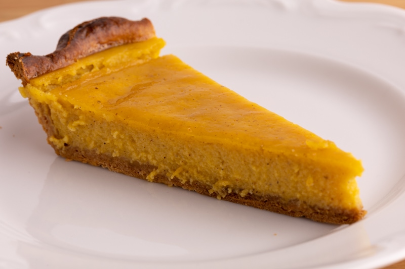 Slice of pumpkin pie