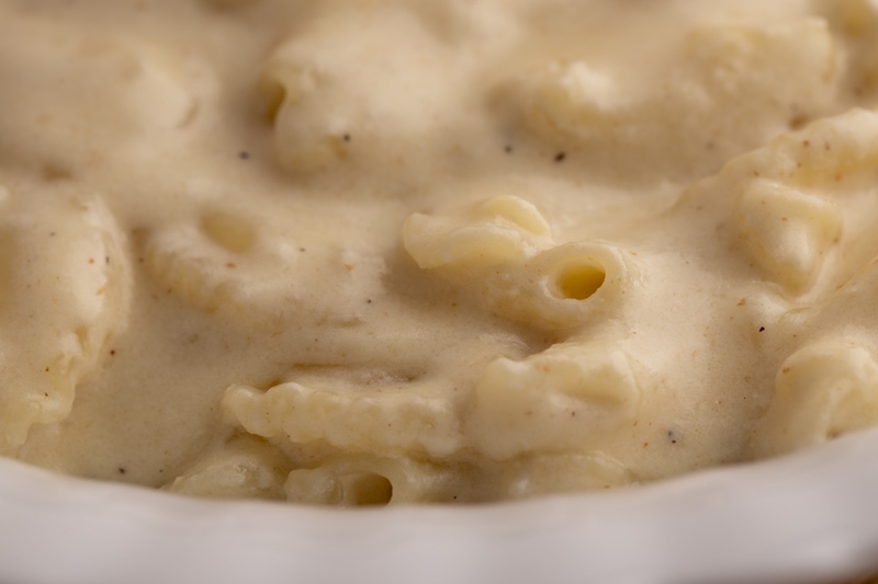 Stovetop mac & cheese closeup