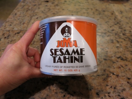 Container of Joyva tahini