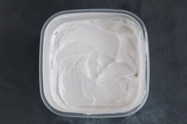 Latte di cocco scongelato e frullato