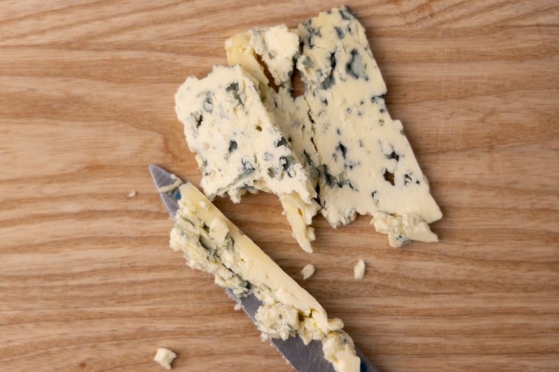 Thawed blue cheese crumbling