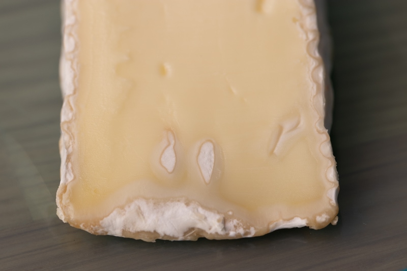 Thawed brie: visible dryness