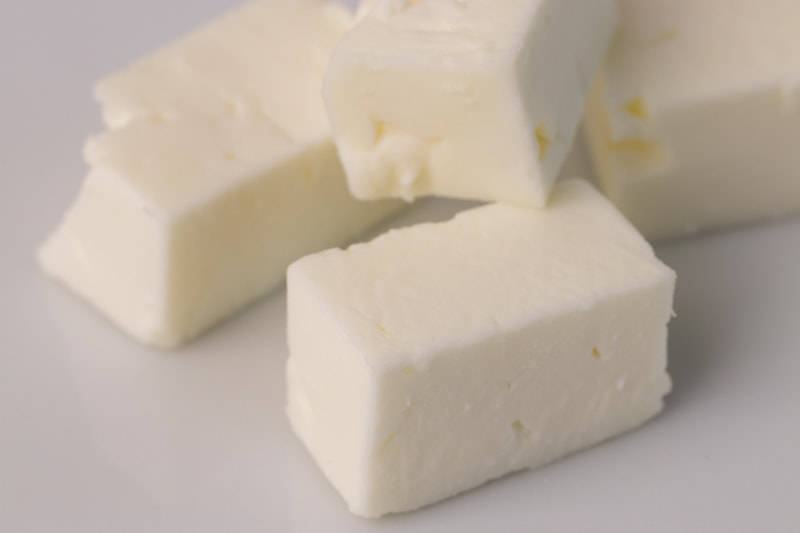 Thawed feta cubes